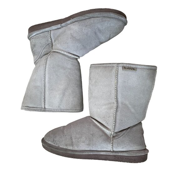 Bearpaw Emma Short Boots Women's Size 6 Wool Blend Lining Gray Color Winter Cozy - Picture 8 of 9